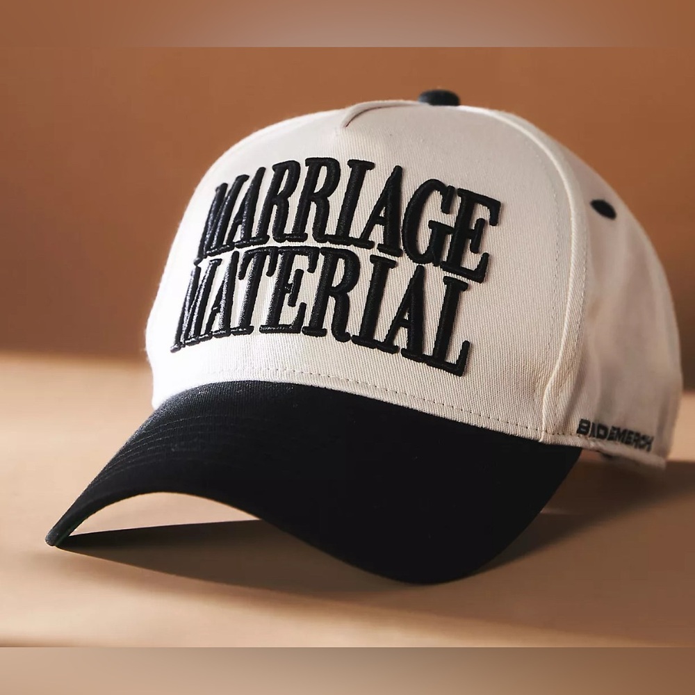 Anthropologie Marriage Material Bride Merch Hat!